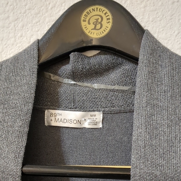 Madison Charcoal Open Front Cardigan - Picture 6 of 7